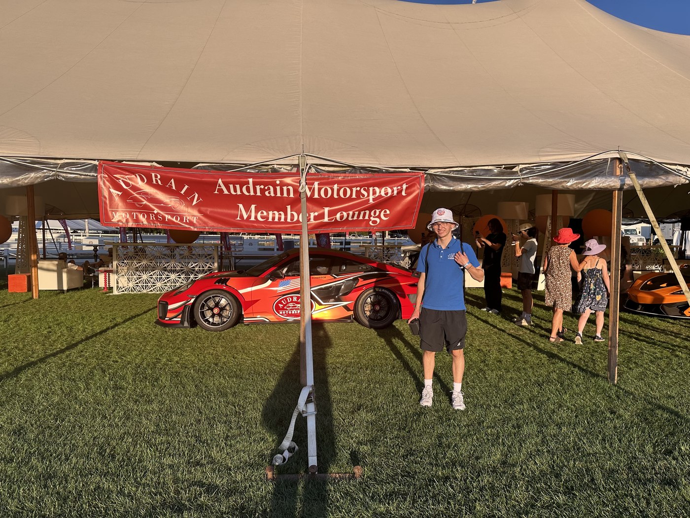 Jack Masse at the Audrain Motorsport tent