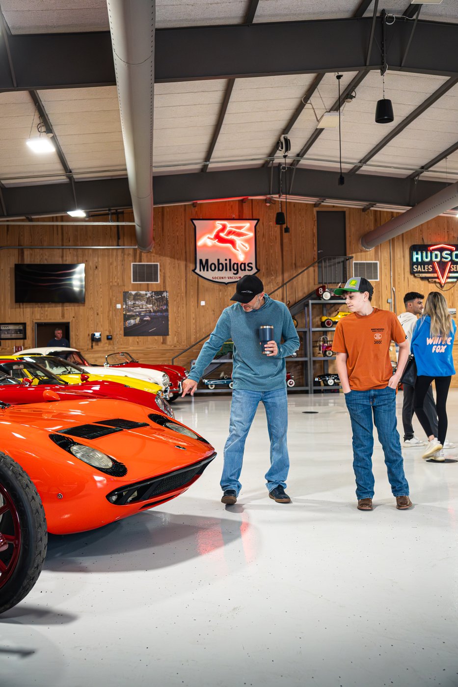 A Miura on display in the Audrain clubhouse