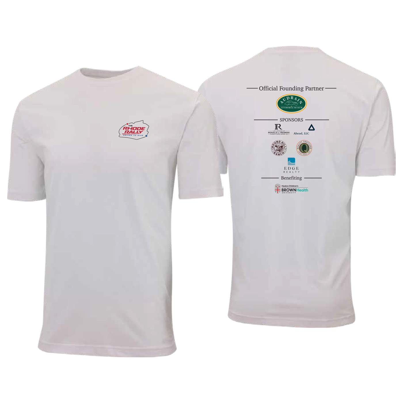 Official Rhode Rally t-shirt, sponsored by AHEAD
